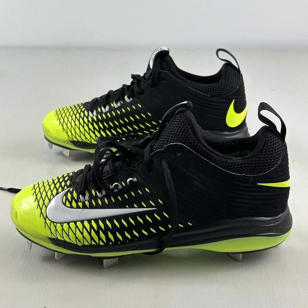 New Nike AIR TROUT 2 PRO Shoes Men 7 Black Volt BASEBALL Metal CLEATS 807133-017
